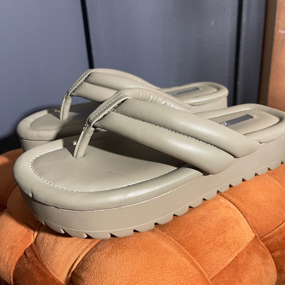 Zara Quilted Platform Sandals